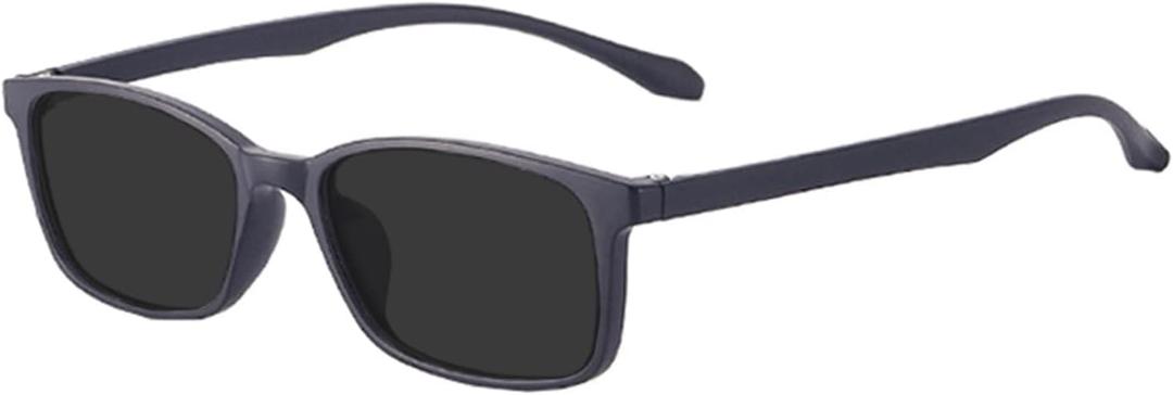 oriopxic Oval Frame Nearsighted Glasses Myopia Distance Glasses Men Women Shortsighted Glasses (-0.5, Black/Polarized)