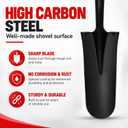 Spade Shovel,Transplanting Spade，Drain Spade,Spade Shovels for Digging,Sharp Shooter Shovel or Spade,45Inch,Steel D-Grip,Wooden Handle