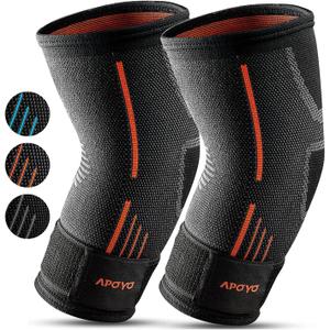 APOYO Elbow Brace for Tendonitis and Tennis Elbow, (Pair) Compression Sleeve for Arthritis, Workouts, Reduce Joint Pain During Fitness Activity (Small)