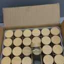 AISIPRIN Glass Spice Jars with 398 Labels, 24 pcs 4oz Spice Containers with Bamboo Lids, Square Spice Bottles With Shaker Lids,Spice Organization for Cabinet,Drawer,Rack,Seasoning Organizer