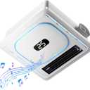 BSEED Bathroom Exhaust Fan with Bluetooth Speaker & Heater, 1800W Dual-Heat, 230 CFM, 3CCT+5-Color RGB Light, Negative Ion, Wall Control, White