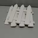 4 Pcs Christmas Tree Fence White Plastic pcket Fence for Christmas Tree Wedding Party Decoration Holiday Office Home Wedding Party Decor (100 cm in Total)