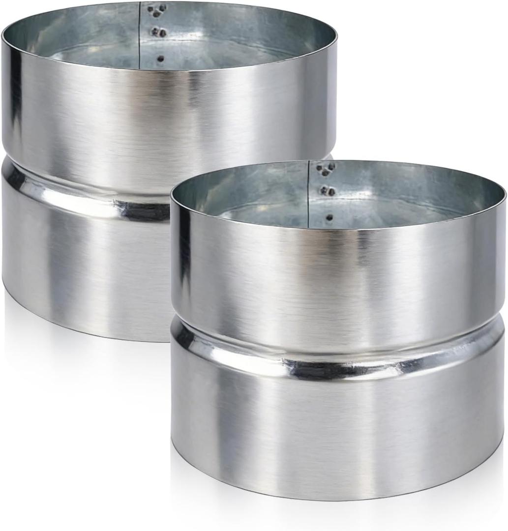 4 Inch Galvanized Metal Vent Duct ConnectorDryer Pipe Connection for Metal Dryer Coupler and Hose Coupling, Vent Extension 2PCS