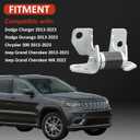 Left Driver Side Front/Rear Lower Door Hinge Compatible with Dodge Charger Durango Chrysler 300 2013-2023, Jeep Grand Cherokee 2013-2021 Replace# 55113665AI
