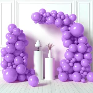 HOUSE OF PARTY Purple Balloons Arch Kit | Light Purple Balloon Garland, Lavender Balloons for Halloween Party Decorations, Easter Party, Birthday, Wedding, Baby Shower decor