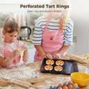 20Pcs Perforated Tart Rings, 3.9 x 0.8 in Round Stainless Steel Tart Rings for Baking, Metal Round Cake Ring, English Muffin Ring for Mousse, Tart, Pastry