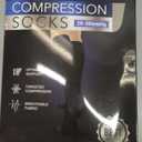 Compression Socks for Women & Men (20-30 mmHg) Support for Travel, Nurses, Pregnancy, Shin Splints, Sports and Everyday Wear (Large-X-Large, Black)