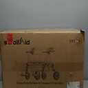 Walkers for Seniors,Heavy Duty Rollator Walker Wheelchair Combo, 2 in 1 Rollator Transport Chair with Brakes, 450 lb Rolling Walker 10" Big Wheels for All Terrain, Black