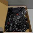 No Pull Dog Harness, Collar & Leash Set | Includes Dog Seat Belt, Collapsible Bowls & Poop Bag Dispenser. Ideal for Training, Walking, Hiking. Fits Small to Large Dogs(Black-M)