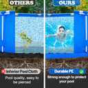 Aulock Heavy-Duty 15FT Pool Liner Pad for Round Above Ground Pools - Swimming Pool Mat Tarp to Prevent Punctures and Weed Barrier (Blue)