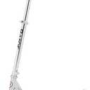 Razor AW Kick Scooter for Kids - Wheelie Bar, Lightweight, Foldable, Aluminum Frame, and Adjustable Handlebars (Clear/Black)