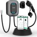 TESSAN Level 2 EV Charger, Hardwired Electric Vehicle Fast Charging Station, 48A/240V Smart Equipment App Control Wi-Fi Only 2.4Ghz& Bluetooth, 25ft Cable with Holder for Indoor Outdoor Home