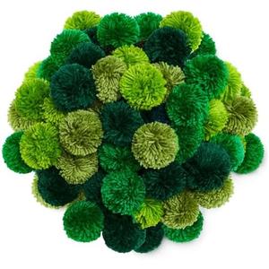 Gemscream 50 Pcs 3 Inch Green Yarn Pom Poms for Crafts Large Fuzzy Pompoms Big Pom Balls for DIY Hats Holiday Party Hanging Ornaments Home Decor