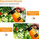 EVIKA 0.26 Gallon Handheld Garden Pump Sprayer, Hand Pump Pressure Sprayer with Adjustable Nozzle, Water Sprayer for Plants, Lawn and Garden, 1/4 Gallon Yellow Weed Sprayer