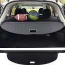 Trunk Cargo Cover for Nissan Rogue S SV SL Platinum 2014-2020 Retractable Rear Trunk Cargo Luggage Security Shade Cover Shield Interior Accessories Waterproof Custom Fit All Weather (Black)