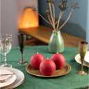 CANDWAX Set of 3 inch Round Ball Candles - Perfect as Christmas Decoration and as Spheres for Home Decor - Unscented Smokeless Dripless Long Burning Dark Red Candles