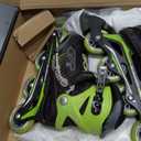 Bladerunner by Rollerblade Phoenix Boys Adjustable Fitness Inline Skate, Black and Green Size 2-6