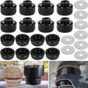 7-141 Body and Cab Mount Bushing Kit for Chevy Silverado & Sierra 1500/2500 2WD/4WD 1999-2014 Polyurethane Body Cab Mounts & Washers (Black 24PCS)