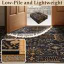 Ruaruarug Area Rug 8'10', Non Slip Machine Washable Ultra Soft Stain & Fade Resistant, Pet & Kids Friendly, for Living Room/Bedroom/Kitchen/Classroom, Black and Gold