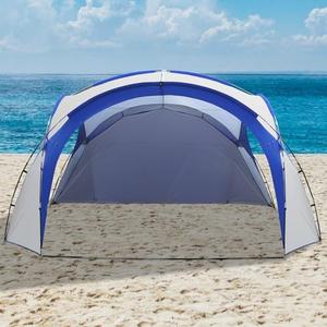 Caravan Canopy 12-16 Person Extra Large Beach Canopy Tent with Side Wall, 14ft Rainproof & Waterproof Cabana Beach Tent with UPF50+ Cool, Sun Shelter for Camping, Backyard, Fishing, Parties, Picnics