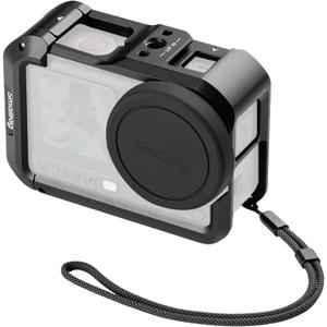 SmallRig Cage for DJI Osmo Action 6 (Advanced Edition), Aluminum Alloy Camera Cage with Cold Shoe, Wrist Strap, Lens Cover, Protective Frame with 1/4"-20 Locating Holes, Action 6 Accessories - 5887