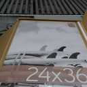 MCS Foundation 24x36 Poster Frame Traditional Brass, Vertical & Horizontal Wall Hanging Large Picture Frame for Photos, Posters & Art Prints (1-Pack)