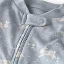 Little Planet by Carter's Neutral Sleep and Play made with Organic Cotton, Blue Bunnies, 9M