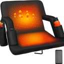 Heated Stadium Seats for Bleachers with Back Support with 5V 20000mAh Battery and Wide 20"/25" Dual-Sided Heated Bleacher Seat 6 Reclinng Positions Heat Heated Stadium Chair USB 3 Levels of