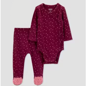 Baby Bodysuit and Pant Set Cotton Soft Newborn Boy Girl Clothes Outfits (0-3 Months, Strawberry Sunshine)