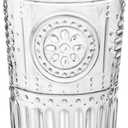 Bormioli Rocco Romantic Set Of 6 Cooler Glasses, 16 Oz. Clear Crystal Glass, Made In Italy.