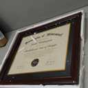 14x17 Diploma Frames 11x14 with Black Mat, Fits Degree Certificate Document, 17 x 14 Cherry Red Frame with Tempered Glass Panel for Wall Mounting