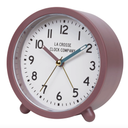  La Crosse Alarm Clock Round Analog Alarm Clock for Living Room Kitchen Bedroom Office Bedside Desktop Battery