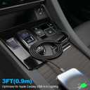 Snisre Car Carplay Cable, USB A to Lightning Cable 3FT Compatible with iPhone 14 13 12 11 Pro Max XR XS X Charger CordCar Charging CordBlack