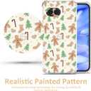 Christmas Phone Case for Google Pixel 9/9 Pro - Clear Transparent Soft TPU Case with Xmas Gingerbread Man Pattern, Cute Protective Cover for Boys Girls (6.3 Inch)