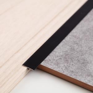 Aluminum T Molding Floor Transition Strip, T Moulding for Laminate Flooring Planks, Vinyl Floor Transition, Rubber Transition (3Pcs x 2.9ft x 0.8in, Matte Black)