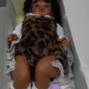 BABESIDE Lifelike Reborn Baby Dolls Miya Black Girl- 20 Inch Soft Body Realistic-Newborn Handmade Real Life Baby Dolls with Clothes and Toy Gift for Kids Age 3+