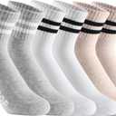WoMen Quarter Crew Cotton Heel Tab Athletic Running Cushion Socks (6 Pairs) Size: 9-11