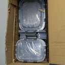 VERONES 10 Pack Glass Meal Prep Containers, Airtight Glass Lunch Containers, Stackable Glass Food Storage Containers Set with Lids,Exclusive of BPA,for Microwave, Oven, Freezer & Dishwasher,Grey