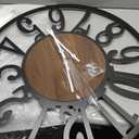 LEIKE Large Wall Clock 30'' Lighted Rustic Wood Clock with Remote Timer, Silent Battery Operated Modern Oversized Wall Clock for Living Room, Bedroom, Farmhouse, Home Decor, Large Number Display