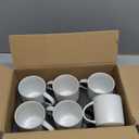 Kanwone Coffee Mugs 16oz, Stoneware Mugs Set, Ceramic Coffee Cups with Handle for Latte, Hot Tea, Cappuccino, Cocoa, Housewarming Wedding Gift, Microwave and Dishwasher Safe, Set of 6, Neutral White