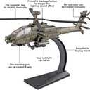 OANMYJJO Helicopters for Boys AH-64 Longbow Apache Helicopter Model Airplanes,Diecast Military Attack HelicopterModel Airplane with Light and SoundSuitable for Military Lovers to Collect and Gift.