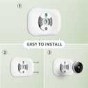 Compatible with Google Nest Thermostat 1st/2nd/3rd Wall Plate Cover - Petrichor Nest Thermostat Trim Kit, Made for Google Nest Thermostat 1st/2nd/3rd, Cover Imperfections Easy to Install - Snow