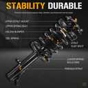 Front Complete Strut Assembly Shock Absorber Fit for Toyota Corolla Sedan 1993-2002, for Chevrolet Prizm 1998-2002, for Geo Prizm 1993-1997 with Coil Spring, Replace 271951R 271952L 2PCS