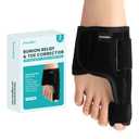 Toe Splint for Broken Toes - Big Toe Splint for Women & Men - Support Brace for Day & Night Use - Bunion Corrector for Pain Relief - 1 Pair