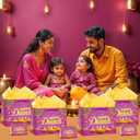 Happy Diwali Gift Bags Diwali Party Supplies Festival of Lights Favors Gift Bags with Wrapping Paper and Card Large Indian Diwali Wrapping Paper Bag Pink Candlelight Goodie Bags Deepavali Decoration