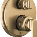 Delta Faucet Tetra 14 Series Gold 6-Setting Integrated Diverter Valve Trim Kit, Gold Diverter Valve Trim Kit, Shower Trim Kit, Lumicoat Champagne Bronze T24989-CZ-PR (Valve Not Included)