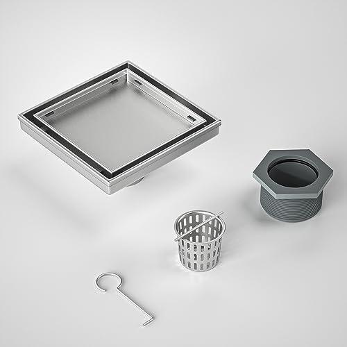 Bochni Shower Drain 6"*6" Brushed 304 Stainless Steel | Fast Drainage | Tile Inserted | Stainless Floor Drain Grate | Hair Strainer | Drain Key | The Upgrade for Your Bathroom Bochni Shower Drain 6"*6" Brushed 304 Stainless Steel | Fast Drainage | Tile Inserted | Stainless Floor Drain Grate | Hair Strainer | Drain Key | The Upgrade for Your Bathroom