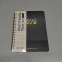 2026 Planner - Weekly and Monthly Planner, January 2026 to December 2026, Spiral Bound 2026 Calendar Planner Book, Inner Pocket, Perfect for Office Home School Supplies - A5 (6.3" x 8.5"), Black