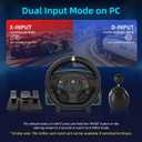 DOYO 1080 Sim Racing Wheel with Pedals and H-Shifter, Dual Vibration Adjustable Sensitivity Gaming Steering Wheel for PC Driving Simulator