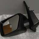 Left Driver Side Mirror Compatible With 2021-2025 Ford F150 With Manual Folding Power Glass Heated Blind Spot Turn Signal Light Matte Black Replace#ML3Z17683TA (9Pins)